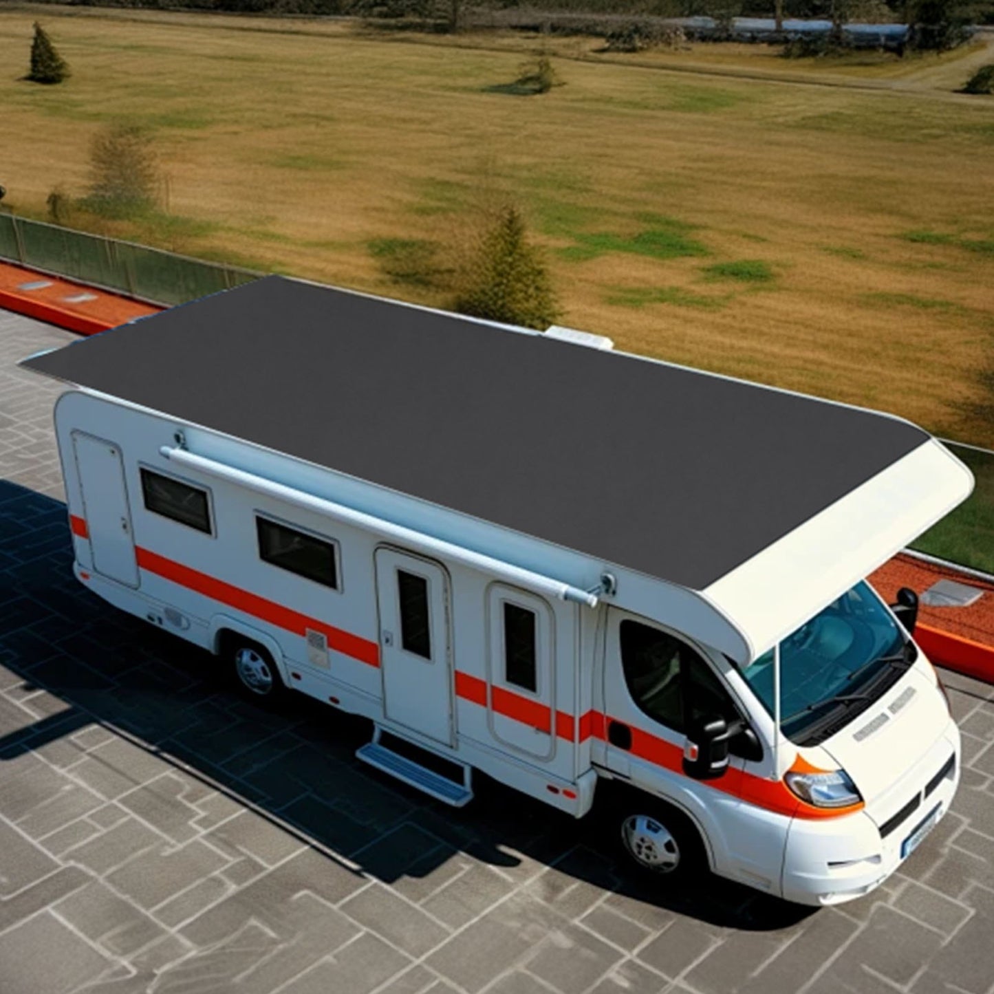 Roll Roofing, 4.57 x 9.14 m, 45 mil EPDM Rubber Roofing, Long Lifespan & Weather-resistant, Withstands Harsh Temperatures, Flexible & Easy Installation, Roof Underlayment for RVs, Roofs, Ponds