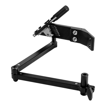 Lawn Mower Blade Sharpener, 15° - 45° Adjustable Lawnmower Blade Sharpening Tool with 4 Adapter Pins, Ball Bearing Design & 25mm Enlarged Handle, Compatible with Most Angle Grinders