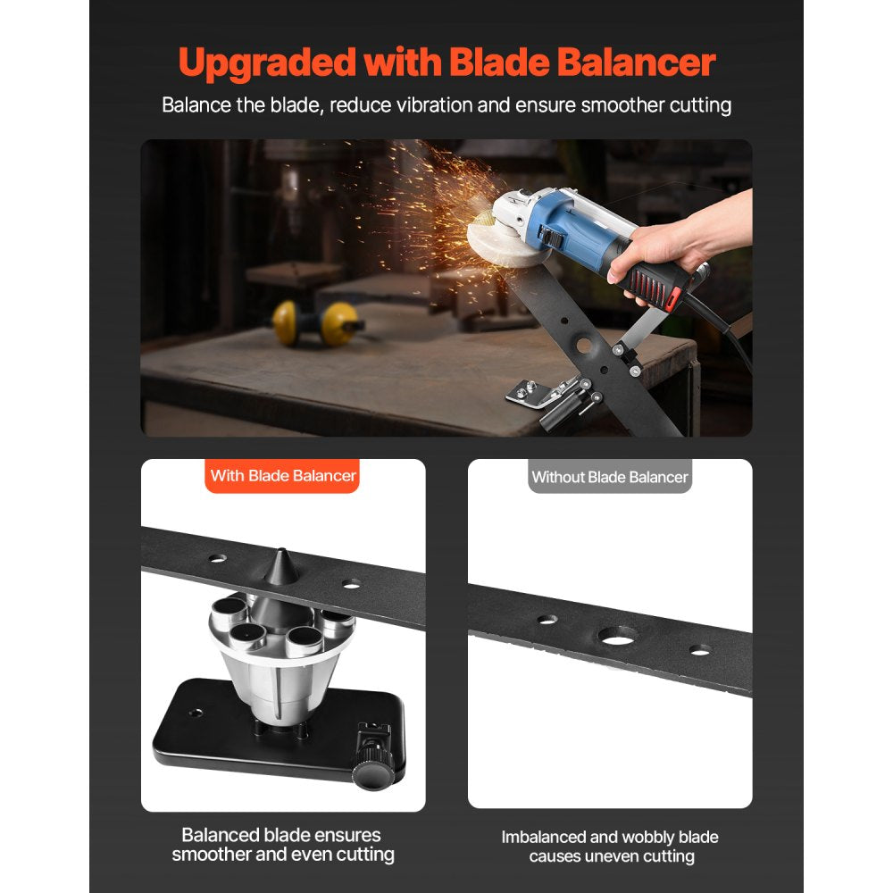 VEVOR Lawn Mower Blade Sharpener with Blade Balancer 15° to 45° Adjustable