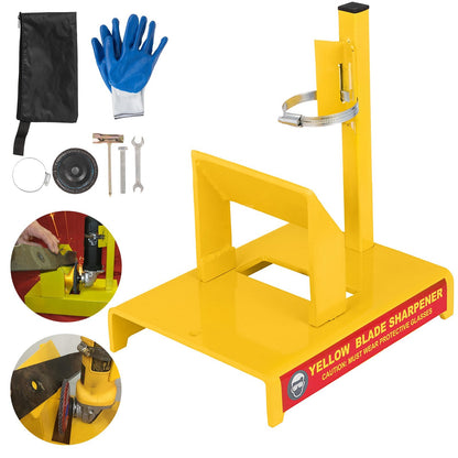 14 Meter Yellow Lawn Mower Blade Sharpener - Motor Not Included, Universal Fit
