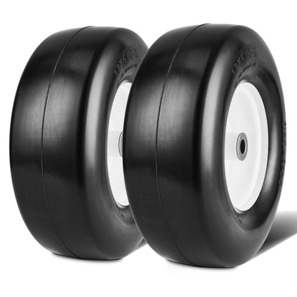 VEVOR Lawn Mower Tires with Rim, 13x5-6" Tubeless Tractor Tires, 2-Pack Tire and