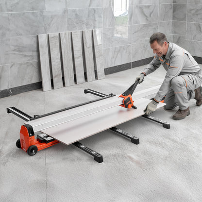 1600 mm Manual Tile Cutter, Upgraded Rail and Sliding Head, Precision Alignment Guide, Tungsten Carbide Cutting Wheel, Support Legs with Swivel Wheels, for DIY Pros, Ceramic, Floor & Wall Tiles
