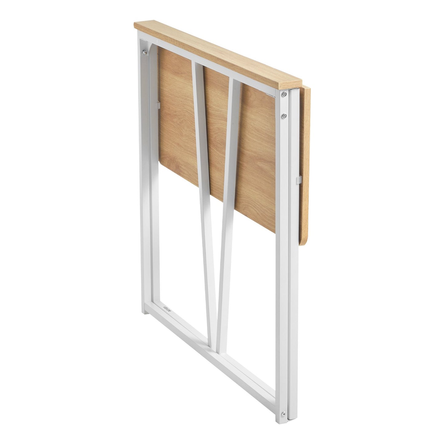 Folding Desk, 80 cm Small Foldable Table for Compact Spaces, Space Saving Computer Table, Sturdy Particleboard with Storage Hooks, Writing Workstation for Home Office, Easy Assembly, Oak