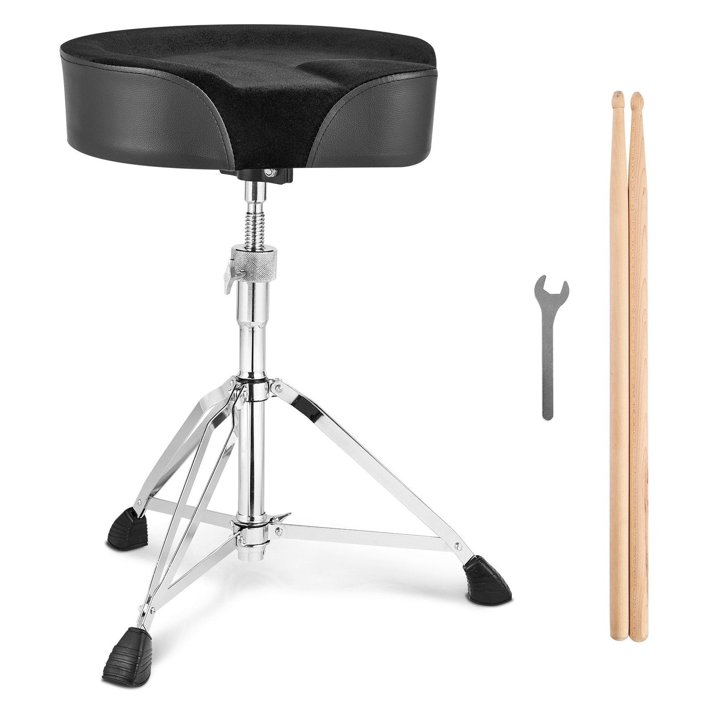 Adjustable Saddle Drum Throne, 0.56-0.705m Height, 227kg Capacity, Swivel Seat