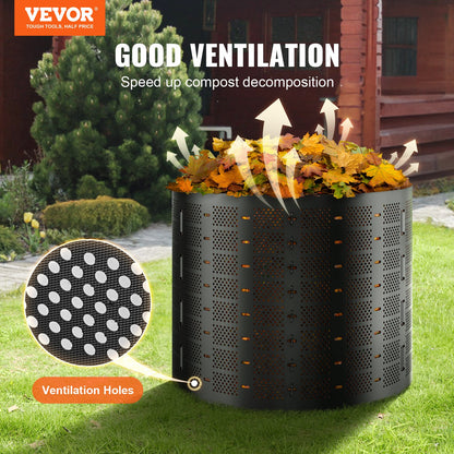 VEVOR Compost Bin 1000 L, Outdoor Expandable Composter, Easy to Setup & Large Capacity