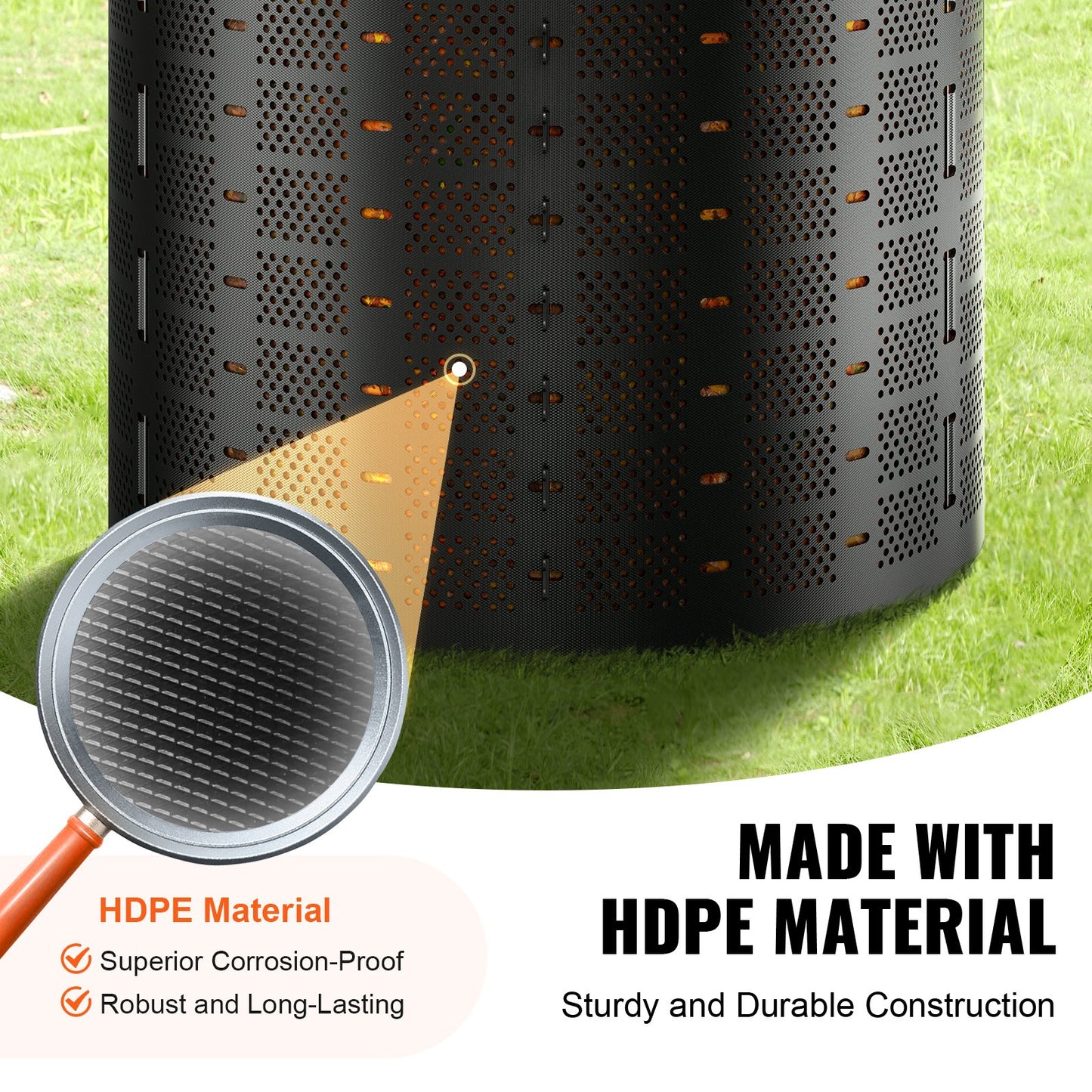 VEVOR Compost Bin 1000 L, Outdoor Expandable Composter, Easy to Setup & Large Capacity