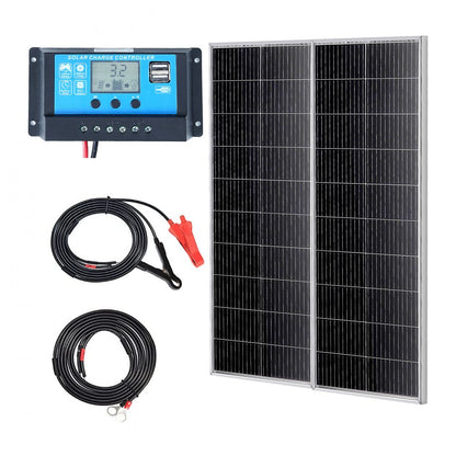 VEVOR 200W Monocrystalline Solar Panel Kit 2PCS Solar Panels & Charge Controller