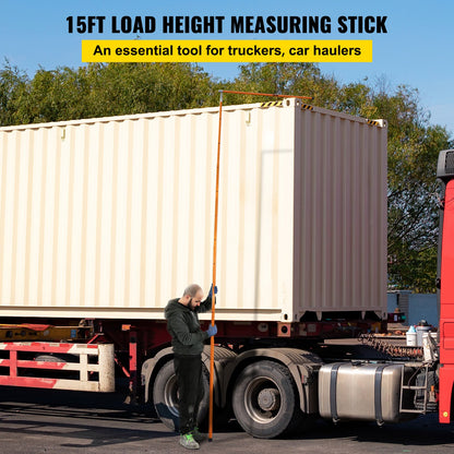 VEVOR Load Height Measuring Stick, 15\' Sturdy Fiberglass Truck Height Stick with