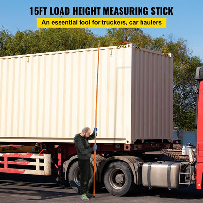 Fiberglass Truck Height Measuring Stick with Adjustable Pole, 4.6-15 Meters