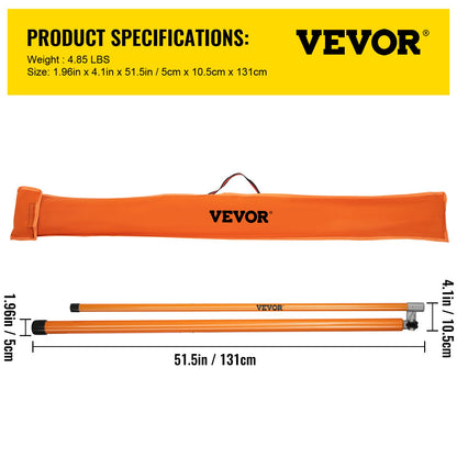 VEVOR Load Height Measuring Stick, 15\' Sturdy Fiberglass Truck Height Stick with