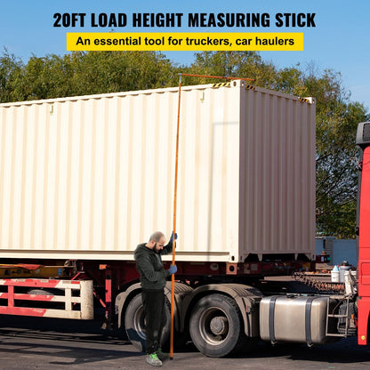 Sturdy 6m Load Height Measuring Stick for Trucks, Easy to Read & Store