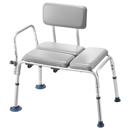 Tub Transfer Bench for Bathtub, 227 kg Weight Capacity Heavy Duty Shower Chair with Arm and Backrest, Height Adjustable Bathroom Shower Bench Bath Seat for Adults, Seniors, Elderly and Disabled