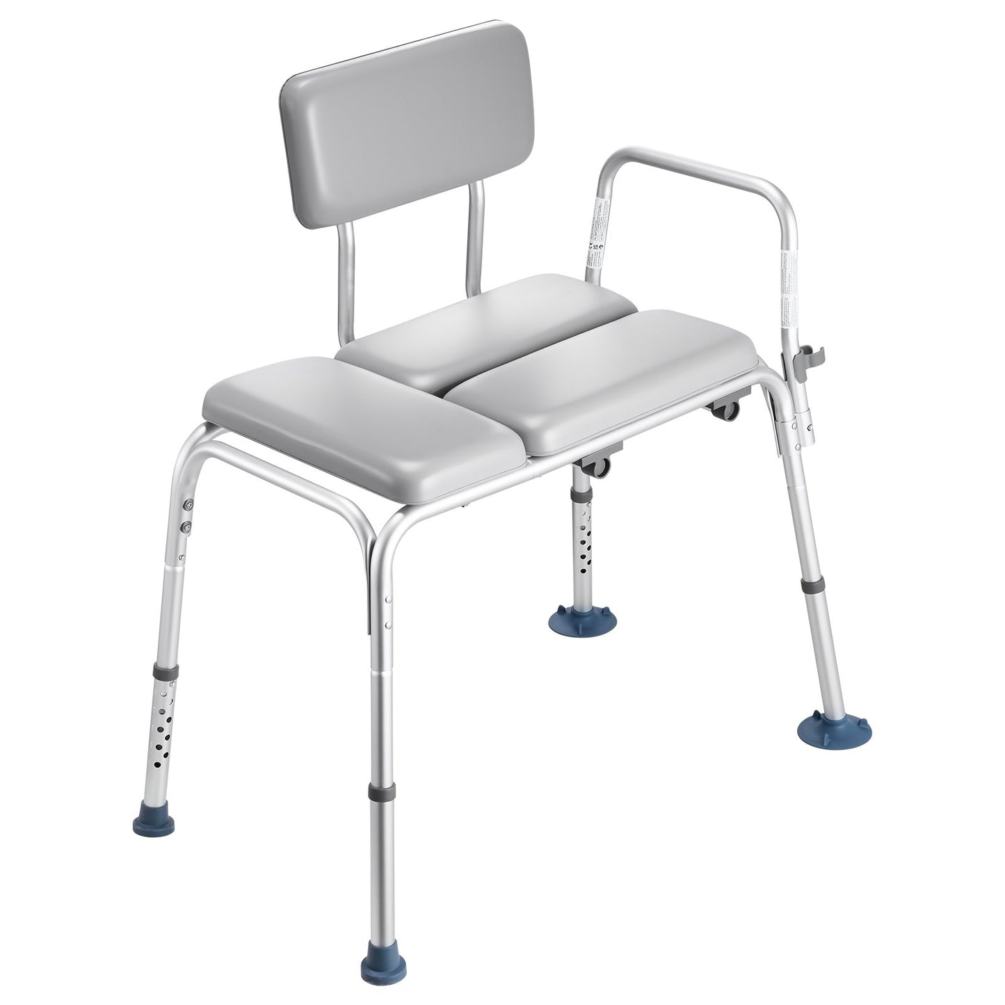 Tub Transfer Bench for Bathtub, 227 kg Weight Capacity Heavy Duty Shower Chair with Arm and Backrest, Height Adjustable Bathroom Shower Bench Bath Seat for Adults, Seniors, Elderly and Disabled