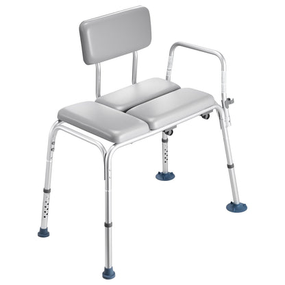 Tub Transfer Bench for Bathtub, 227 kg Weight Capacity Heavy Duty Shower Chair with Arm and Backrest, Height Adjustable Bathroom Shower Bench Bath Seat for Adults, Seniors, Elderly and Disabled