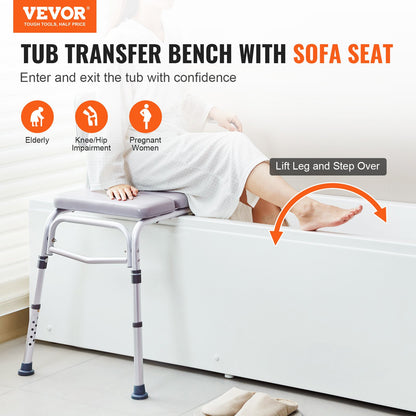 VEVOR Tub Transfer Bench for Bathtub 500lbs, Shower Seats, Lightweight