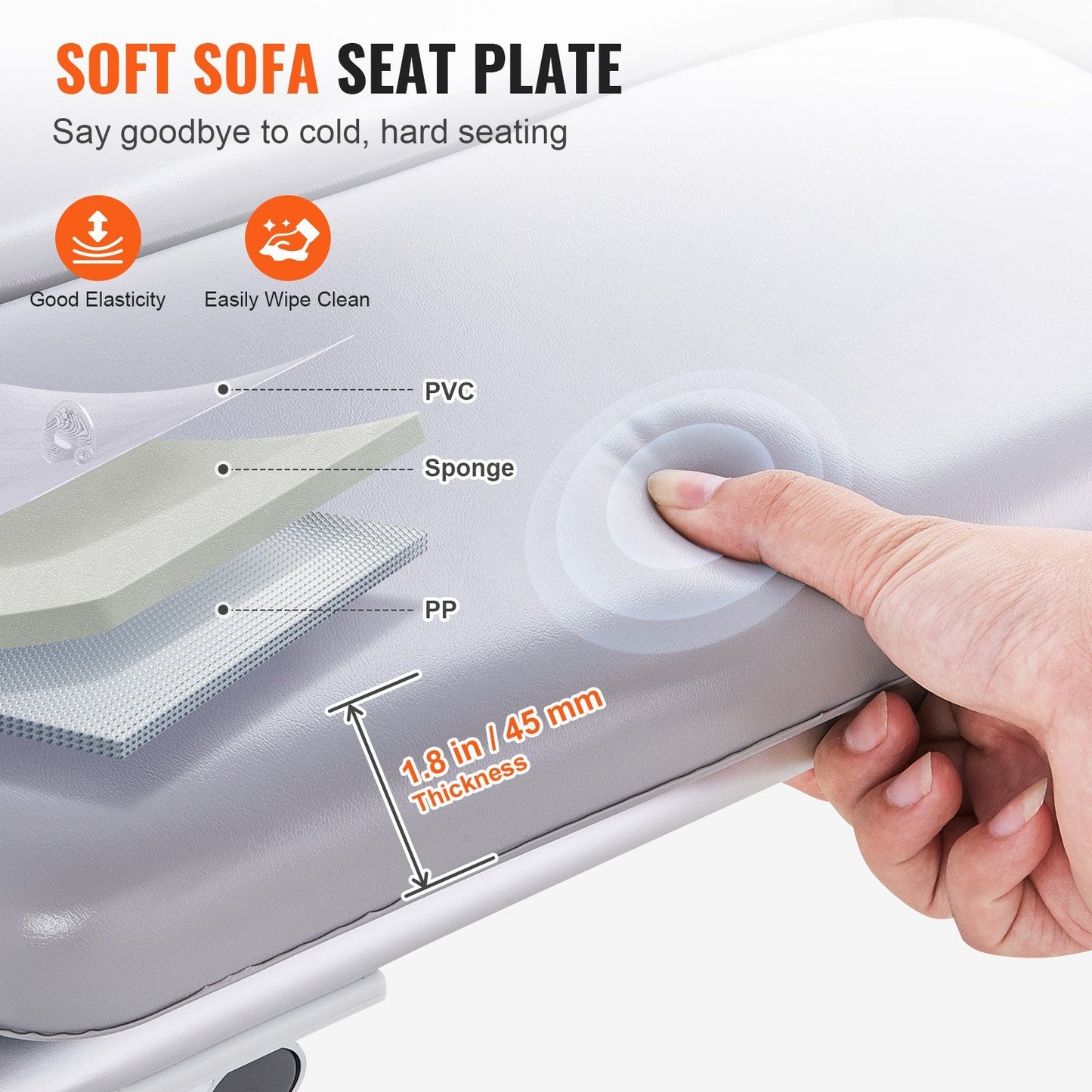 Lightweight Adjustable Tub Transfer Bench with Padded Seat for Elderly & Disabled