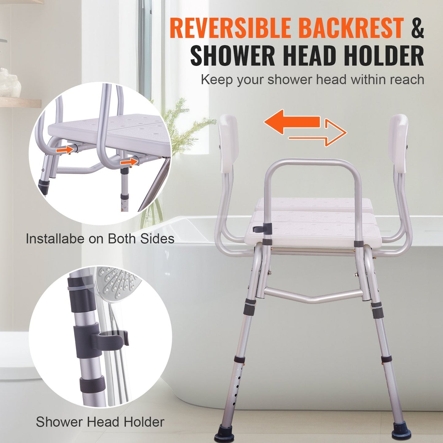 Adjustable Bath Transfer Bench for Seniors, 180 kg Capacity, 0.92m Height