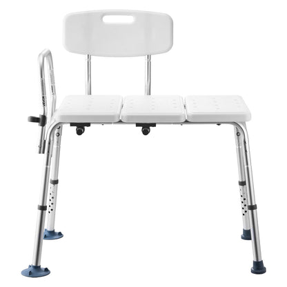 Tub Transfer Bench for Bathtub, 180 kg Weight Capacity Heavy Duty Shower Chair with Arm and Backrest, Height Adjustable Bathroom Shower Bench Bath Seat for Adults, Seniors, Elderly and Disabled