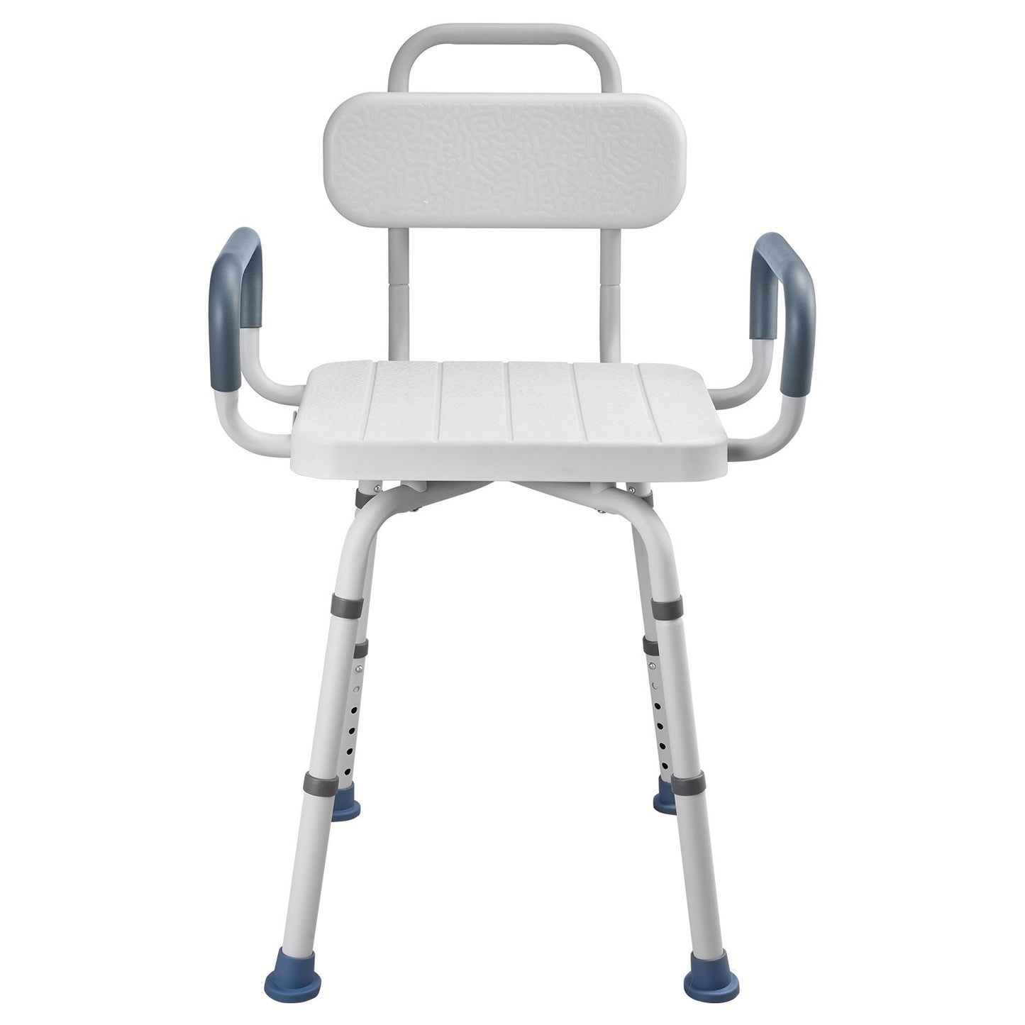 Swivel Shower Chair with Arms and Back, 180 kg Load Heavy Duty Bench Seat for Inside Shower Stall and Bathtub, Height Adjustable Bathroom Bath Tub Seat for Adults, Seniors, Elderly and Disabled