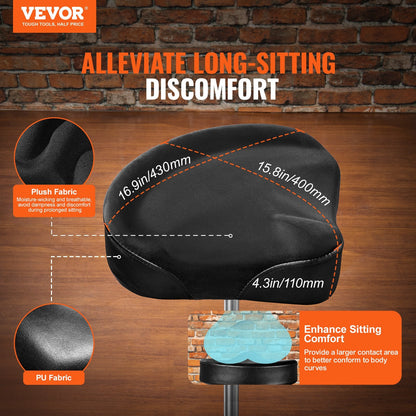 Hydraulic Adjustable Drum Throne, 0.49-0.64m, Padded Seat, 227 kg Capacity