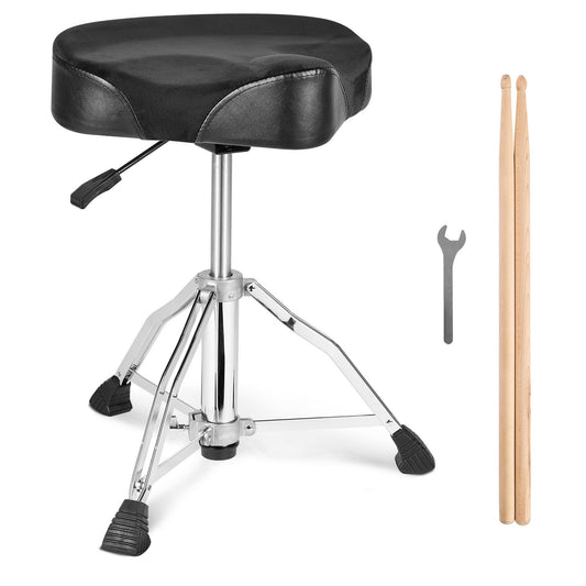 VEVOR Hydraulic Saddle Drum Throne, 490-640 mm Height Adjustable, Padded Drum Stool