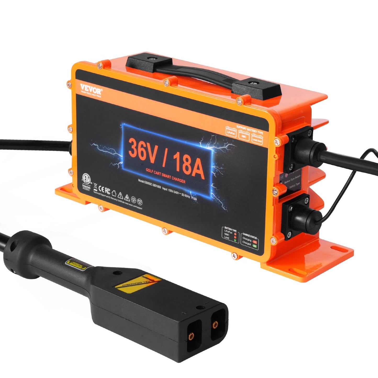 18A Smart Battery Charger for EZGO Golf Cart, Compatible with 36V Systems