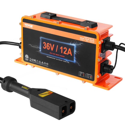 12 AMP Smart Golf Cart Charger for EZGO D-Style, IP67, ETL Certified