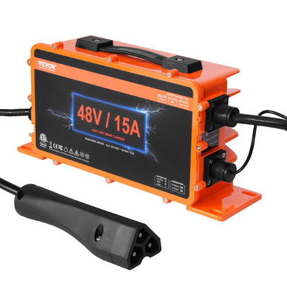 15A Golf Cart Battery Charger for EZGO TXT RXV, Weatherproof, Smart Charge