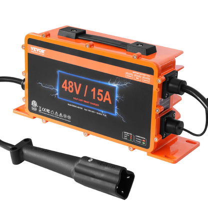 15A Smart Golf Cart Battery Charger for Yamaha G29, IP67, 2.8m Cable
