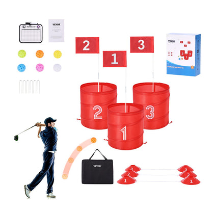 VEVOR Backyard Golf Game 3 Hole Portable Bucket Golf Game for Kids and Adults