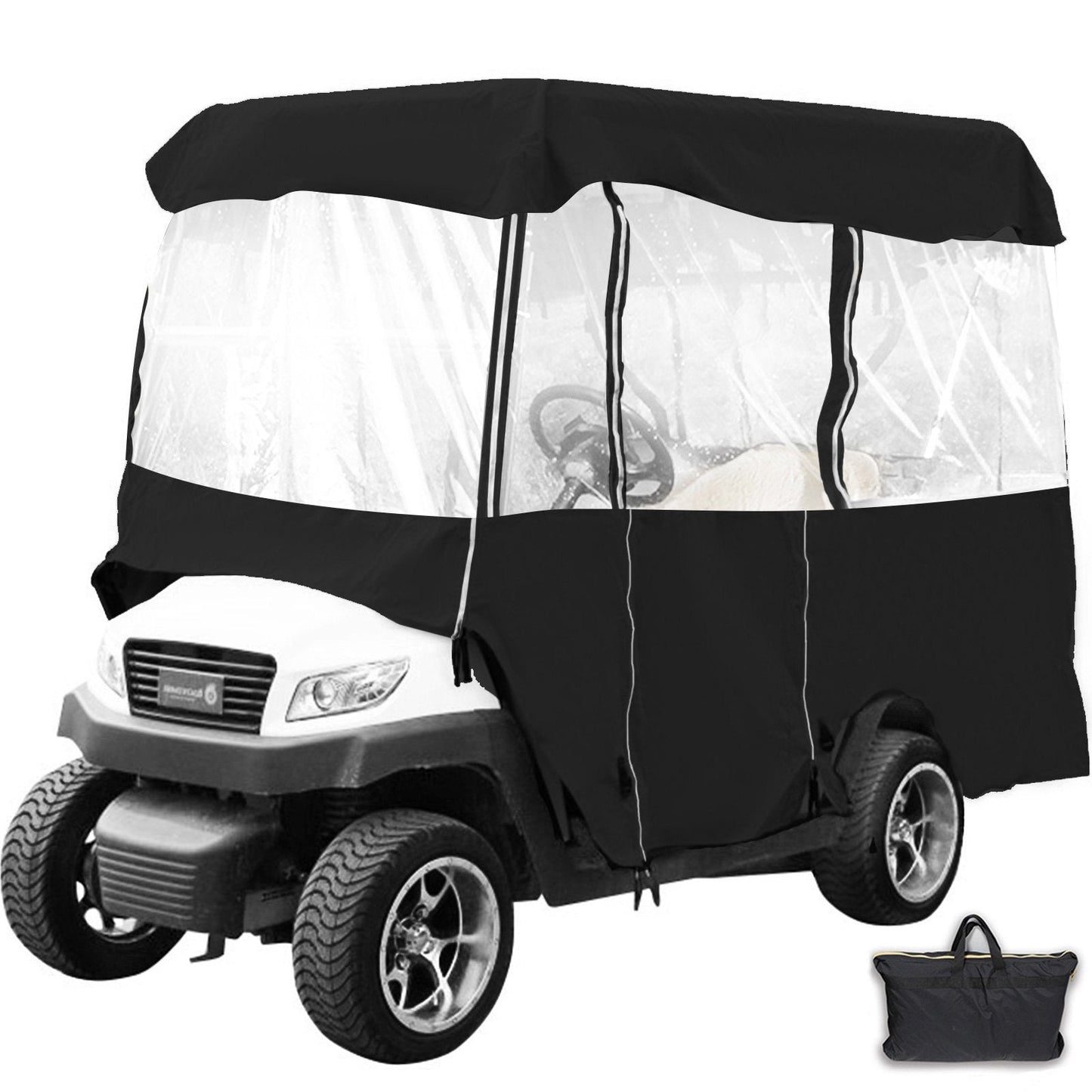 4-Seater Golf Cart Cover with Waterproof Enclosure and Roll-up Door