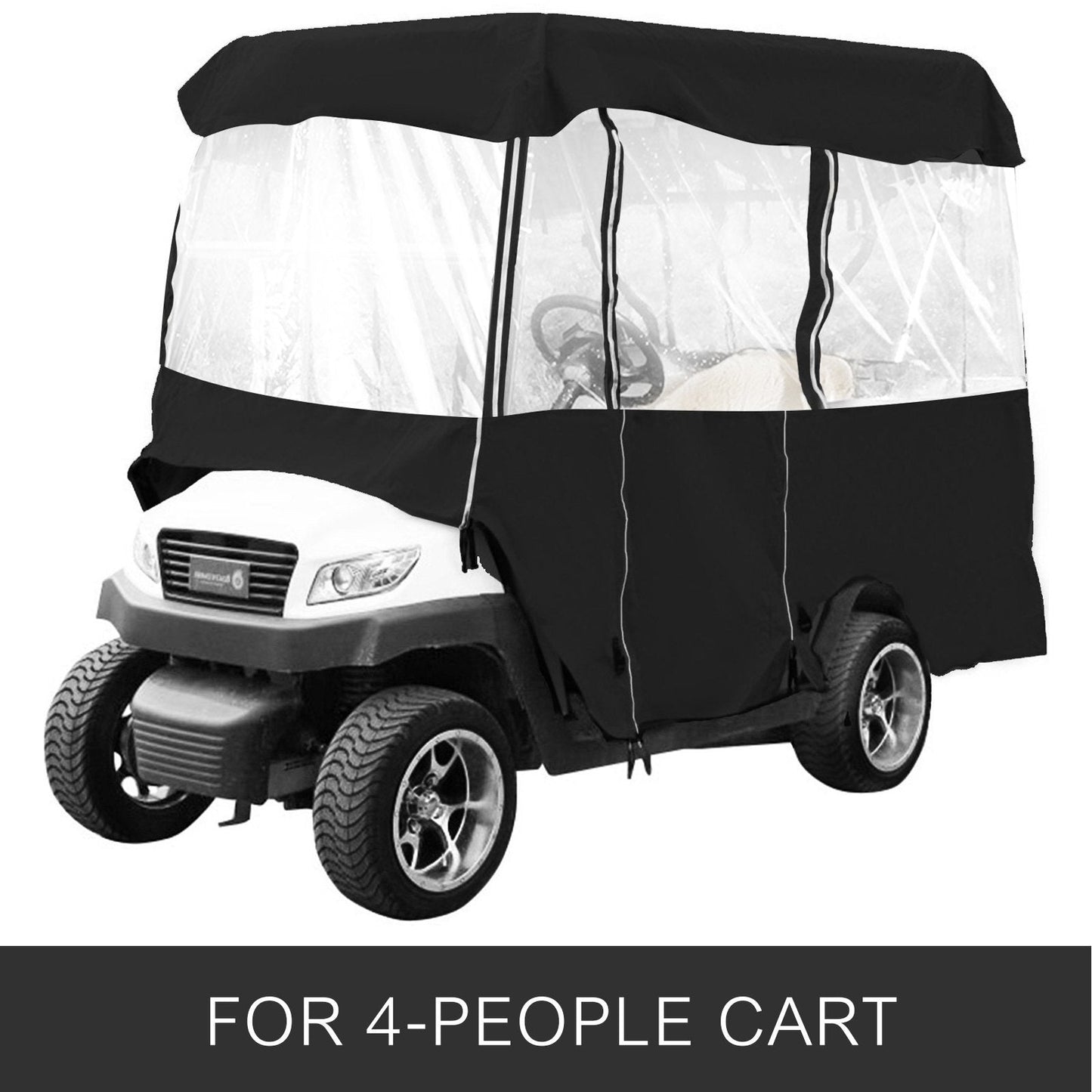4-Seater Golf Cart Cover with Waterproof Enclosure and Roll-up Door