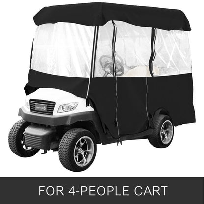 4-Seater Golf Cart Cover with Waterproof Enclosure and Roll-up Door
