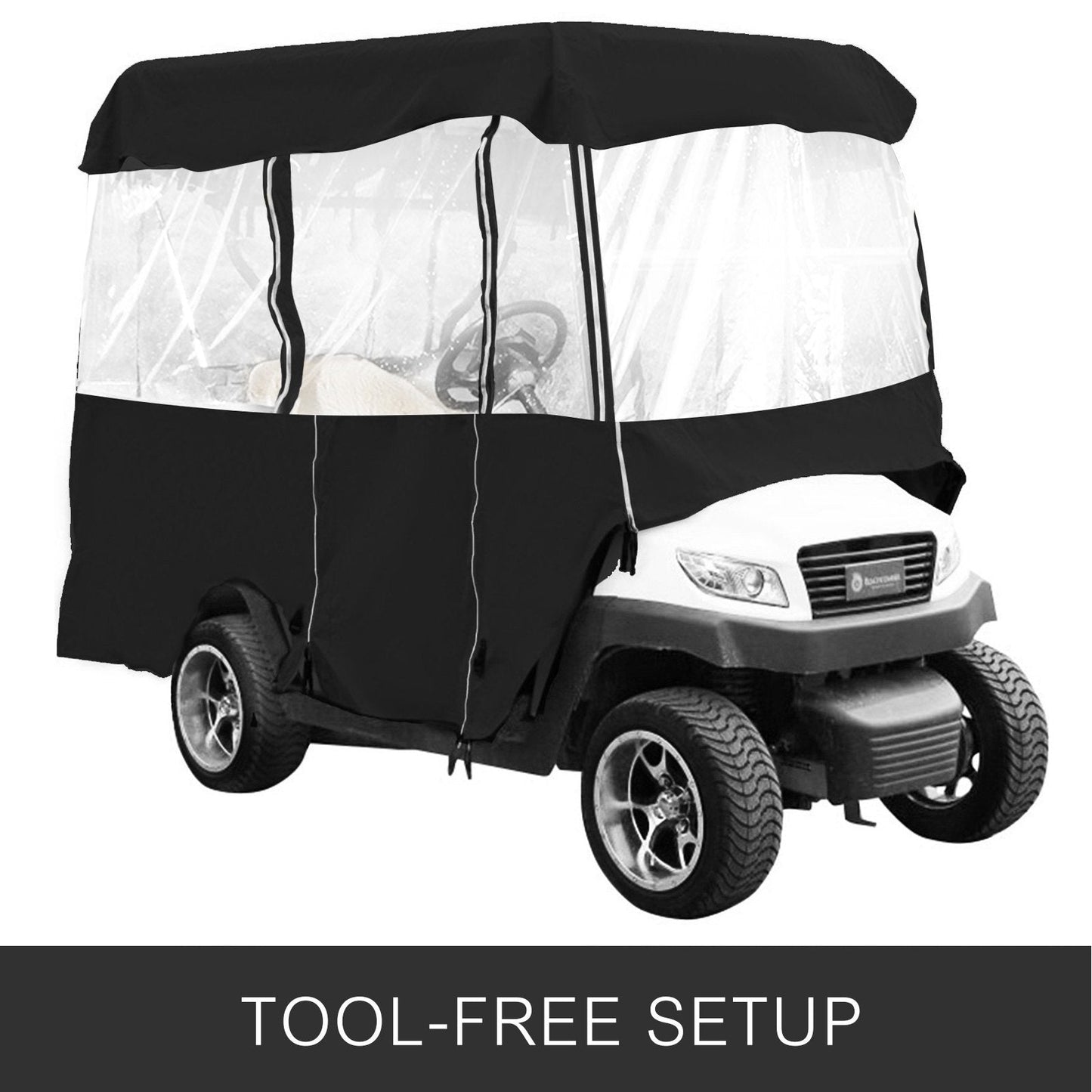 4-Seater Golf Cart Cover with Waterproof Enclosure and Roll-up Door