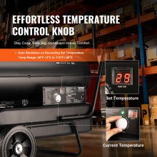 100,000 BTU Kerosene/Diesel Heater with Thermostat, Heats 1,200 Cubic Meters