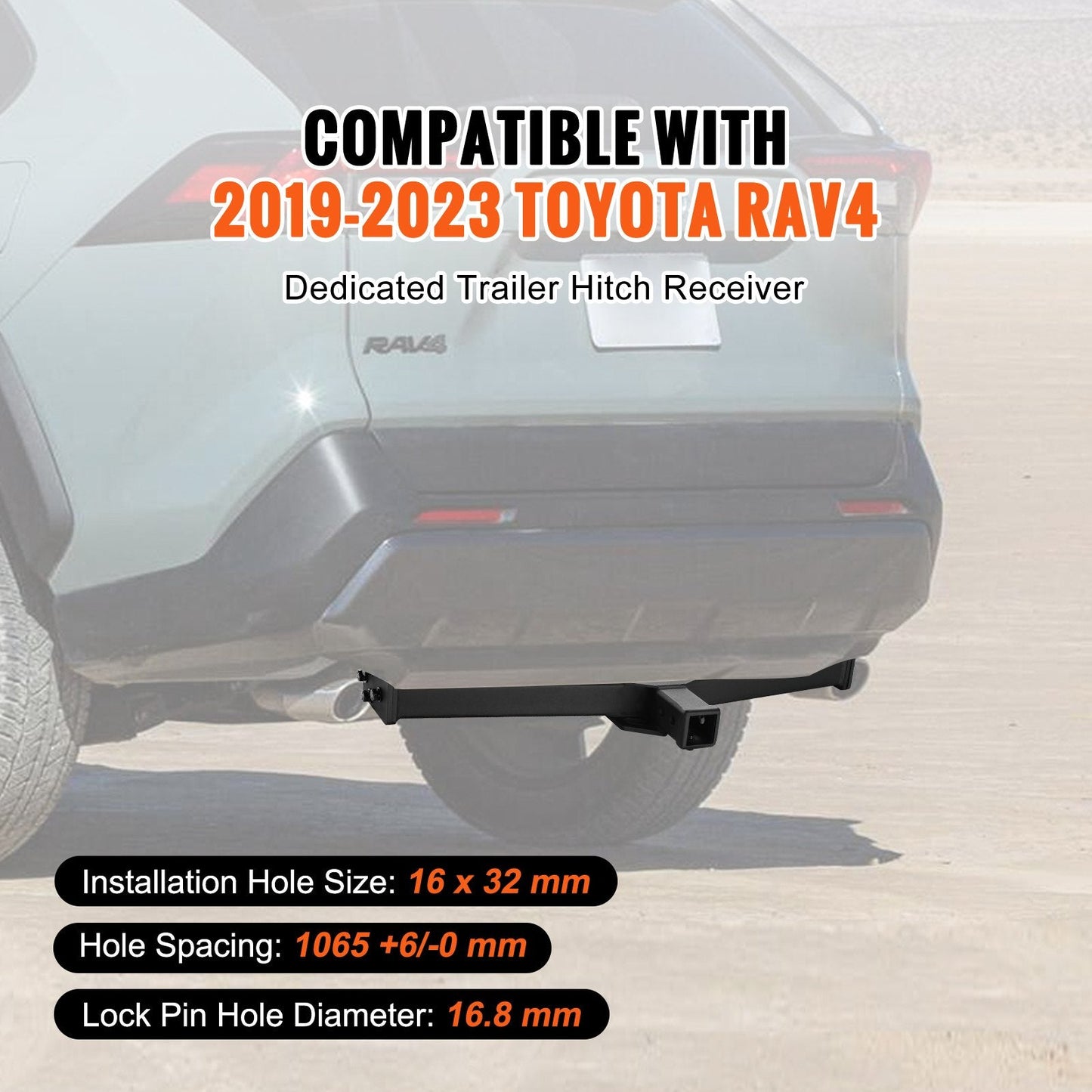 Class 3 Trailer Hitch for 2019-2023 Toyota RAV4, 2m Receiver, 2721kg Capacity