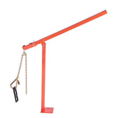 91.4 cm T Post Puller, Heavy Duty Fence Post Pullers with Puller Plate & 119 cm Lifting Chain, Labor-Saving T-Post Remover Tool for Round Fence Posts, Sign Posts & Tree Stumps