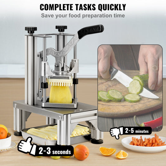 Commercial Vegetable Dicer & Chopper with 4 Blades, 5 kg, Silver