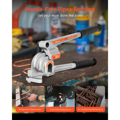 VEVOR 3 in 1 Manual Lever Pipe Tube Bender for 6.35 mm 9.5 mm 12.7 mm O.D. Pipes