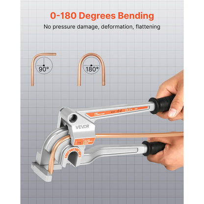 VEVOR 3 in 1 Manual Lever Pipe Tube Bender for 6.35 mm 9.5 mm 12.7 mm O.D. Pipes