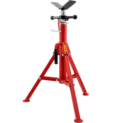 Heavy-Duty Pipe Jack Stand with V-Head, Foldable Legs, 1134 kg Capacity, 1.3 m Max Height