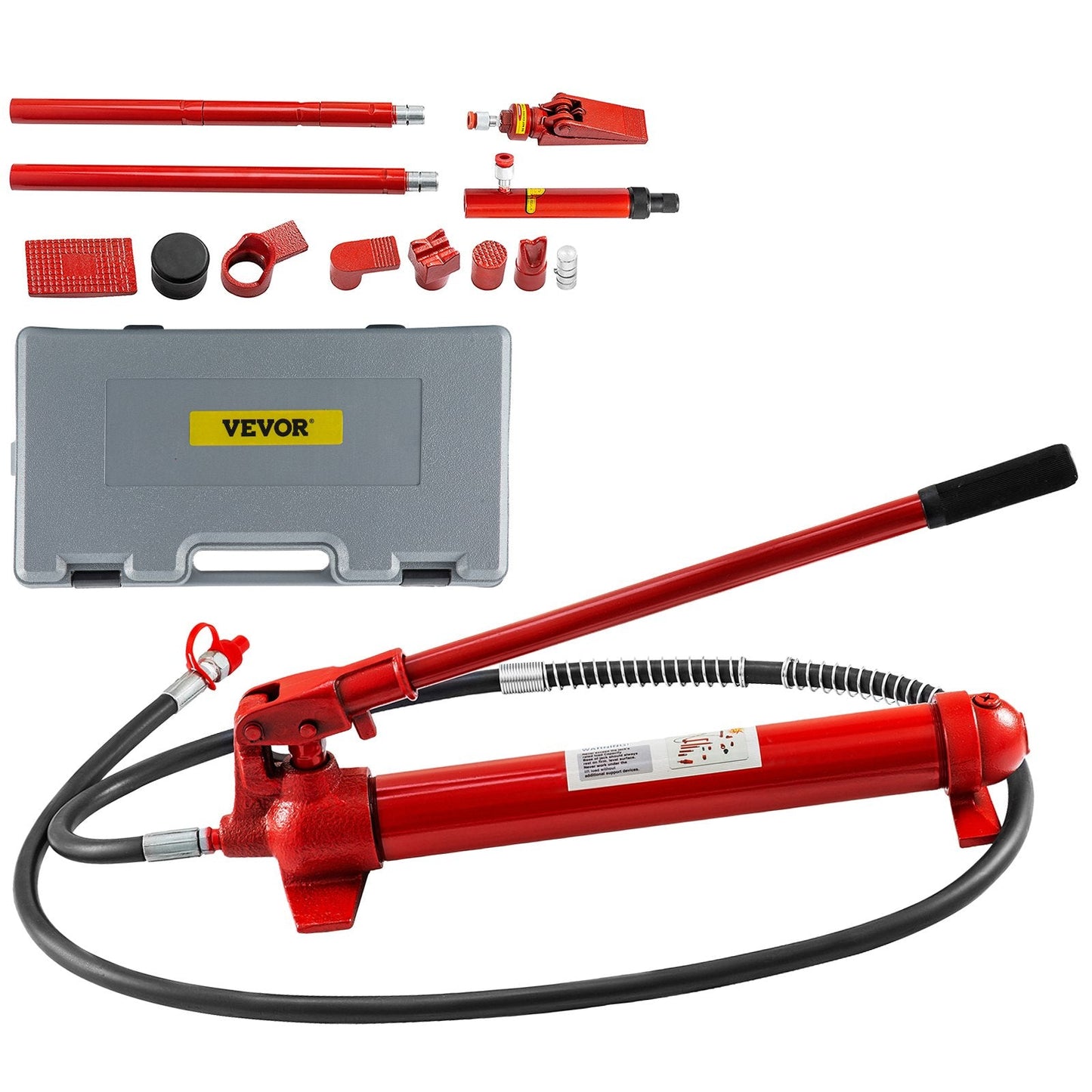 1.4M Hydraulic Porta Power Jack Kit, 12 Ton Capacity, Auto Repair Tool Set