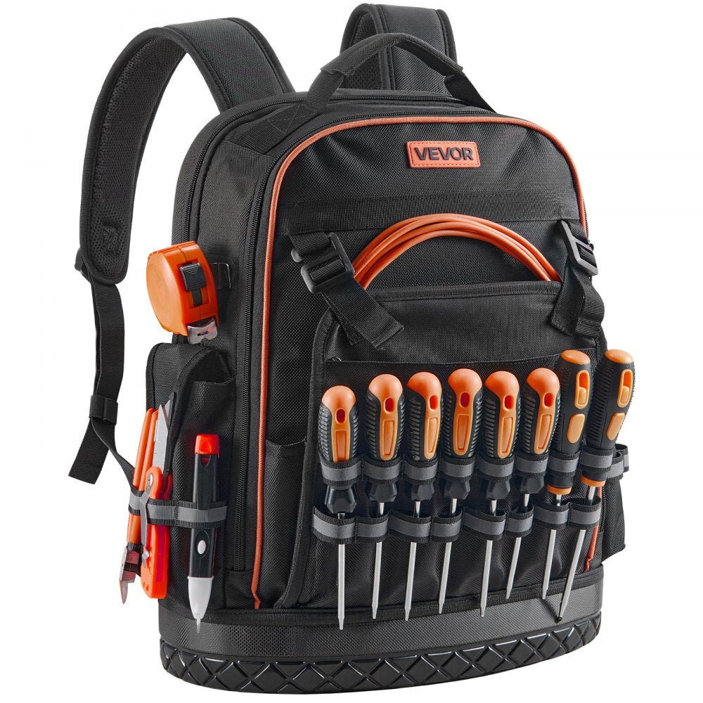 Tool Backpack 64 Pockets Tear-resistant Jobsite Backpack for Electrician