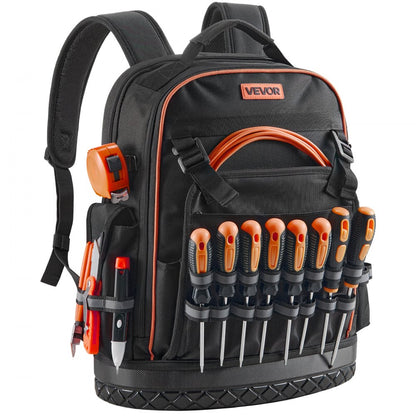Tool Backpack 64 Pockets Tear-resistant Jobsite Backpack for Electrician