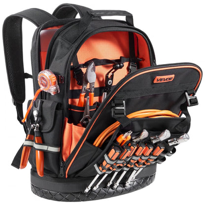 Tool Backpack 64 Pockets Tear-resistant Jobsite Backpack for Electrician