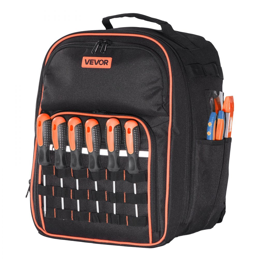 Tool Backpack 49 Pockets Tear-resistant Jobsite Backpack for Electrician