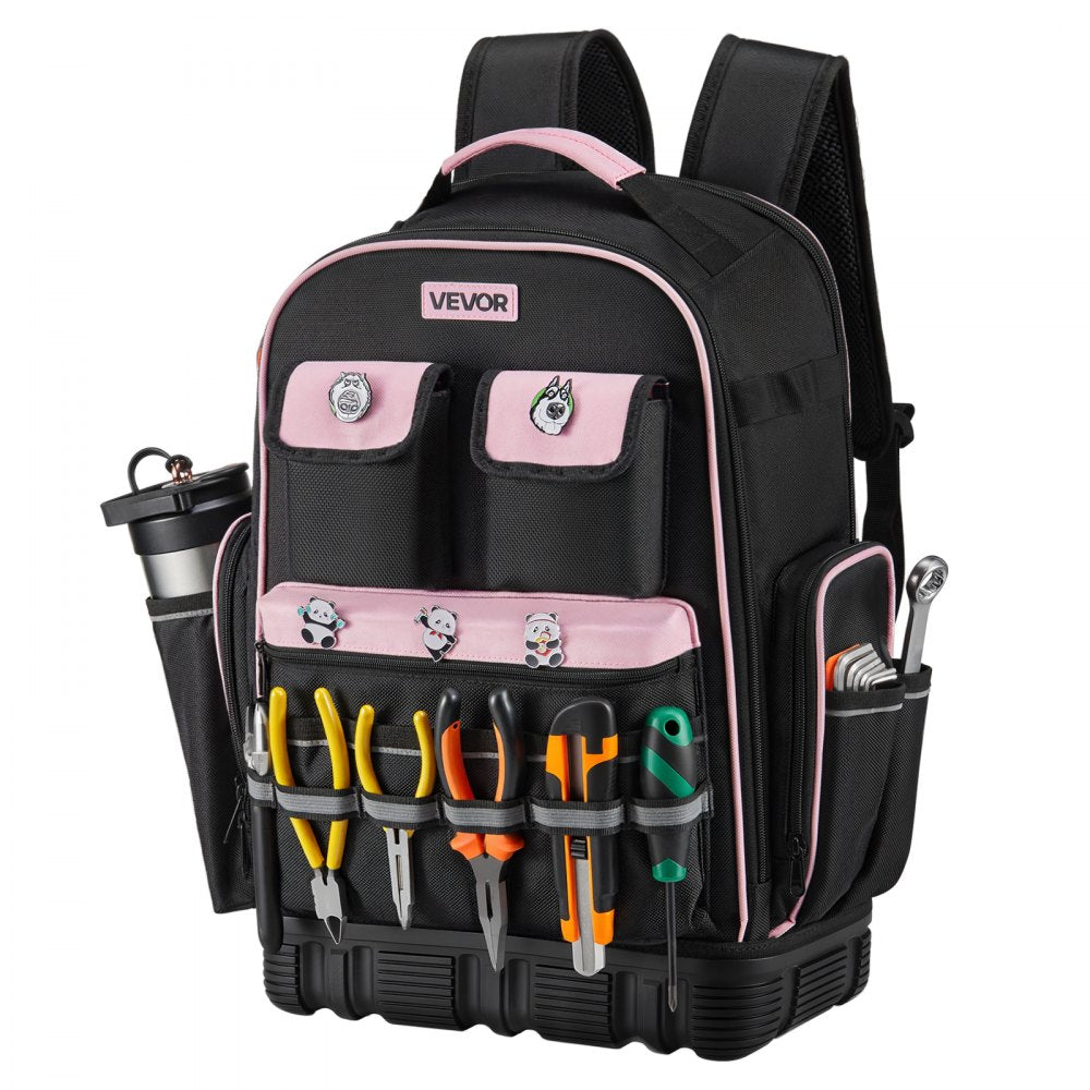 Tool Backpack 56 Pockets Tear-resistant Jobsite Backpack for Electrician