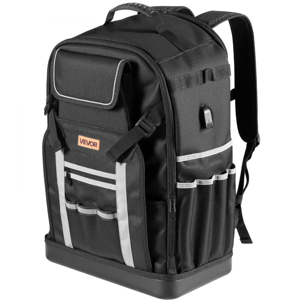 Tool Backpack 56 Pockets Splash-resistant Jobsite Backpack for Electrician