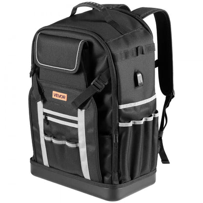 Tool Backpack 56 Pockets Splash-resistant Jobsite Backpack for Electrician