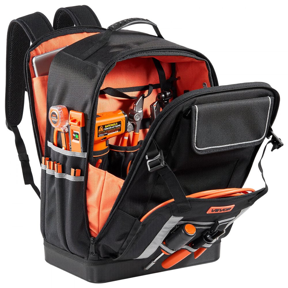 Tool Backpack 56 Pockets Splash-resistant Jobsite Backpack for Electrician